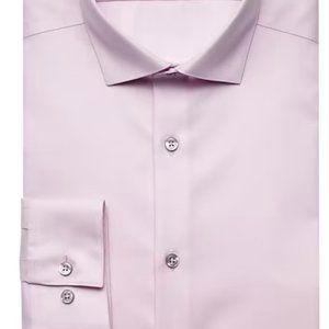 NEW: Calvin Klein Infinite non-iron slim fit L/S shirt. Size 16 32/33 L. Pink
